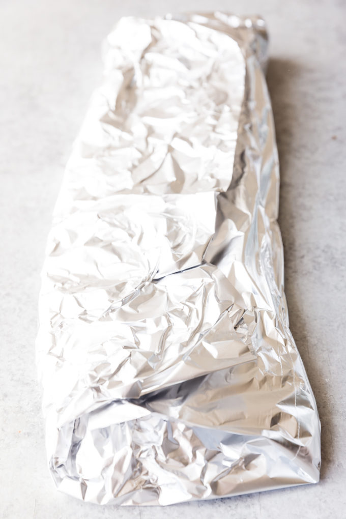 Ribs wrapped in foil