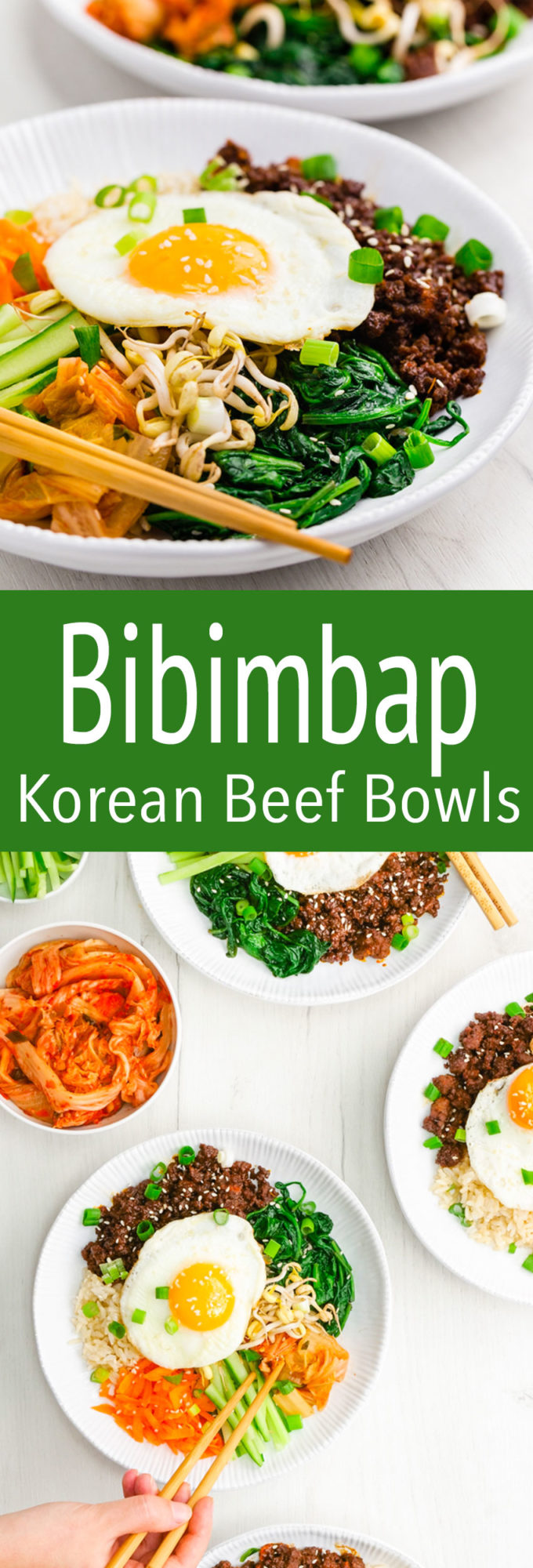 Delicious kid friendly bibimbap using a Korean Beef, fried egg and tons of tasty veggies. 