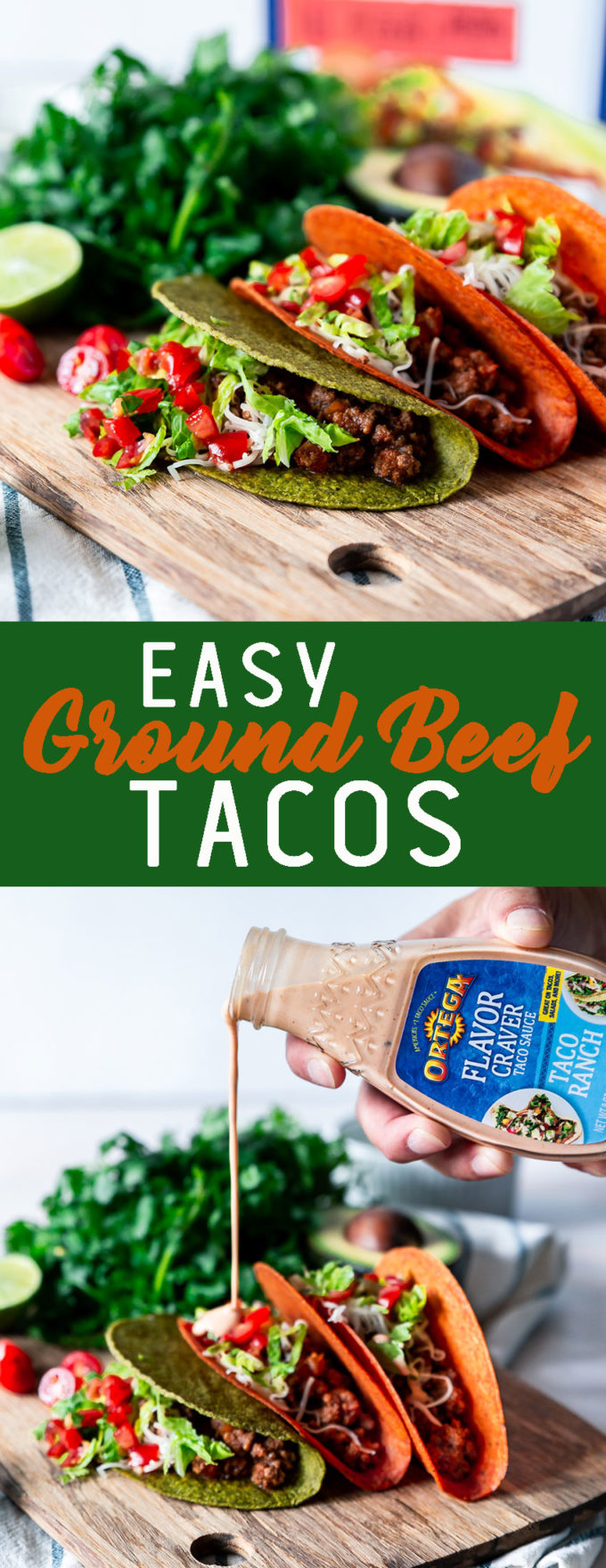 Easy ground beef tacos made in under 30 minutes, so much flavor. 