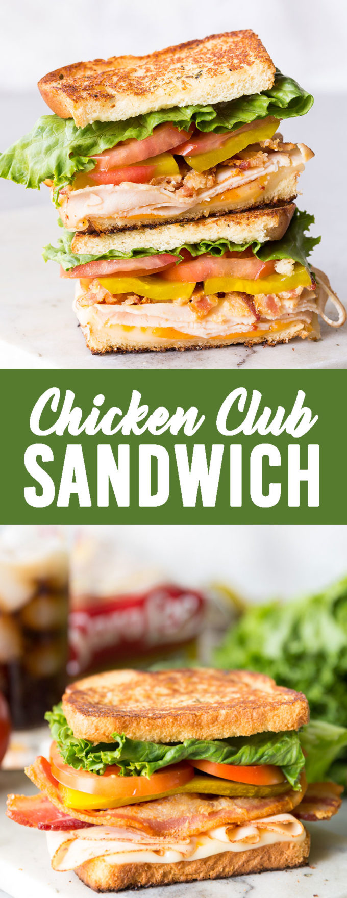 A perfect chicken melt meets chicken club. Absolutely delicious sandwich. 