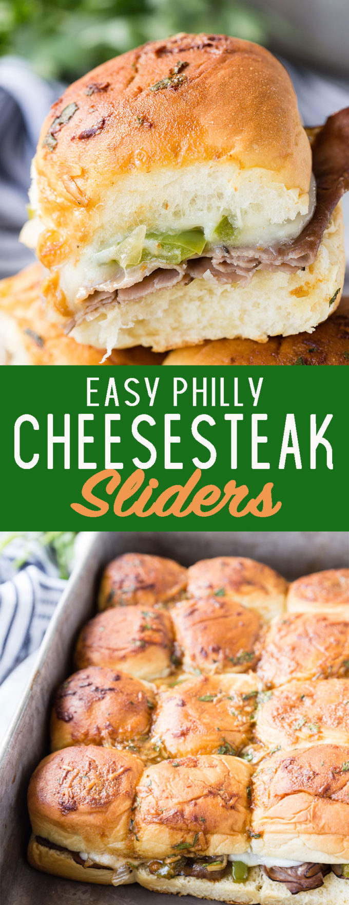 Easy Philly cheesesteak Sliders! These are to die for delicious. 