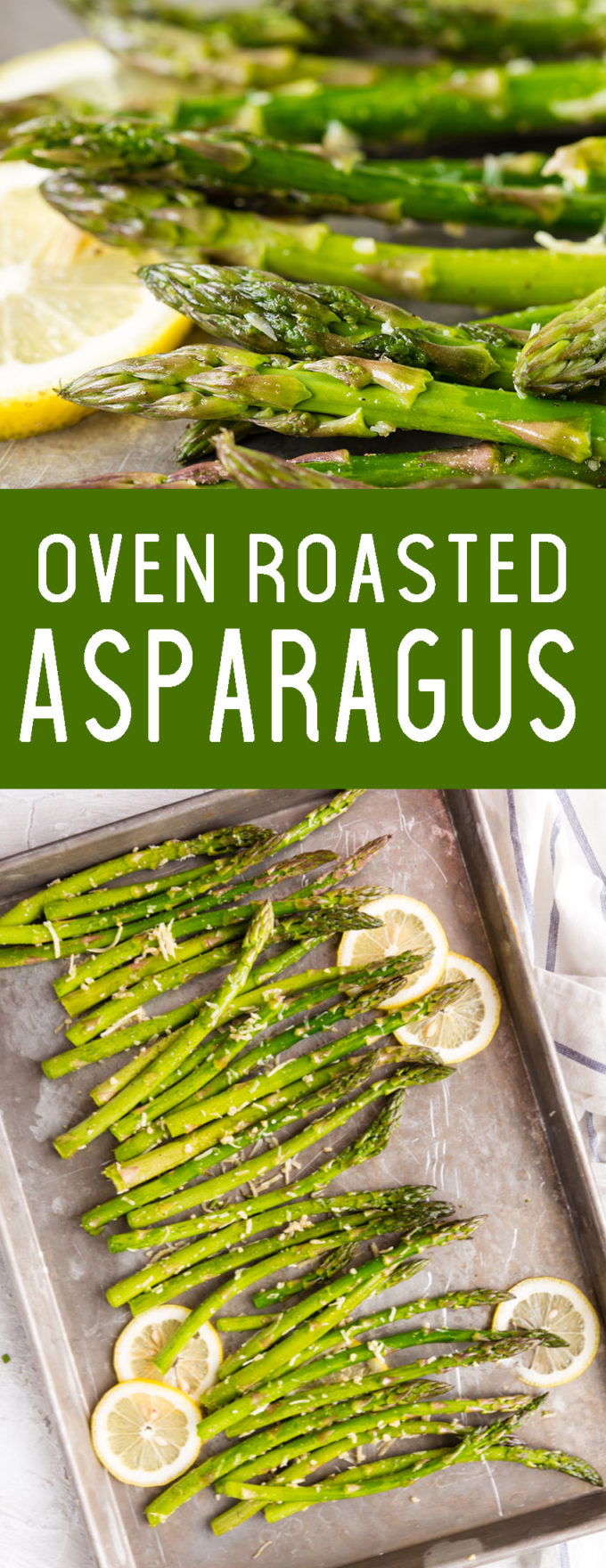 This amazing oven roasted asparagus topped with parmesan cheese! It is amazing and delicious. 