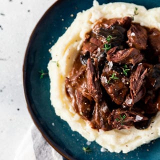 Beef Tips and Gravy made in a slow cooker