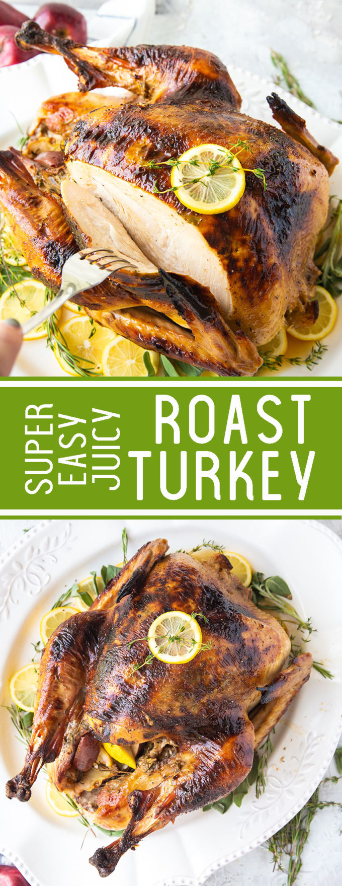 Super easy roast turkey, this juicy thanksgiving menu turkey is amazing. 