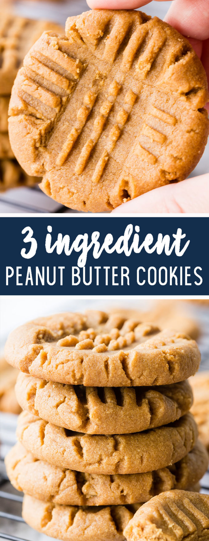 3 ingredient peanut butter cookies