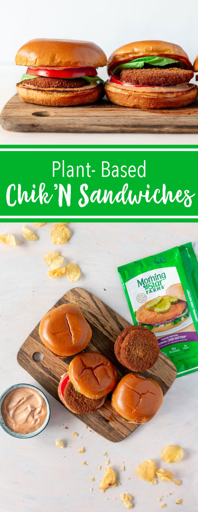 Plant based chicken sandwiches