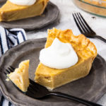 Sweet Potato Pie, a classic Thanksgiving pie that is lightly spiced, easy to slice, and has a rich, buttery crust