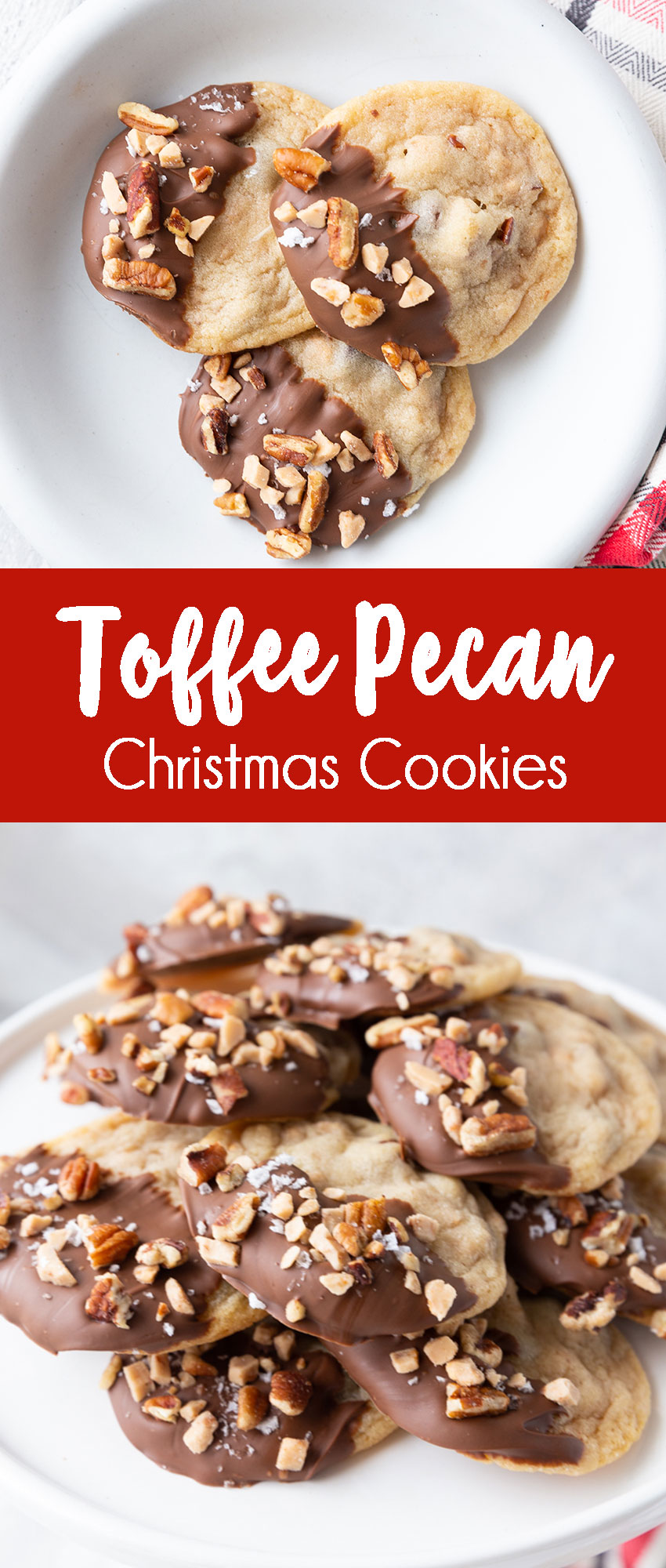 Toffee Pecan Christmas Cookies - Easy Peasy Meals