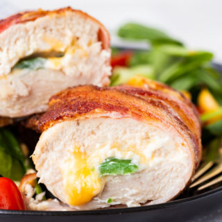 Air fryer jalapeno pepper stuffed chicken breast