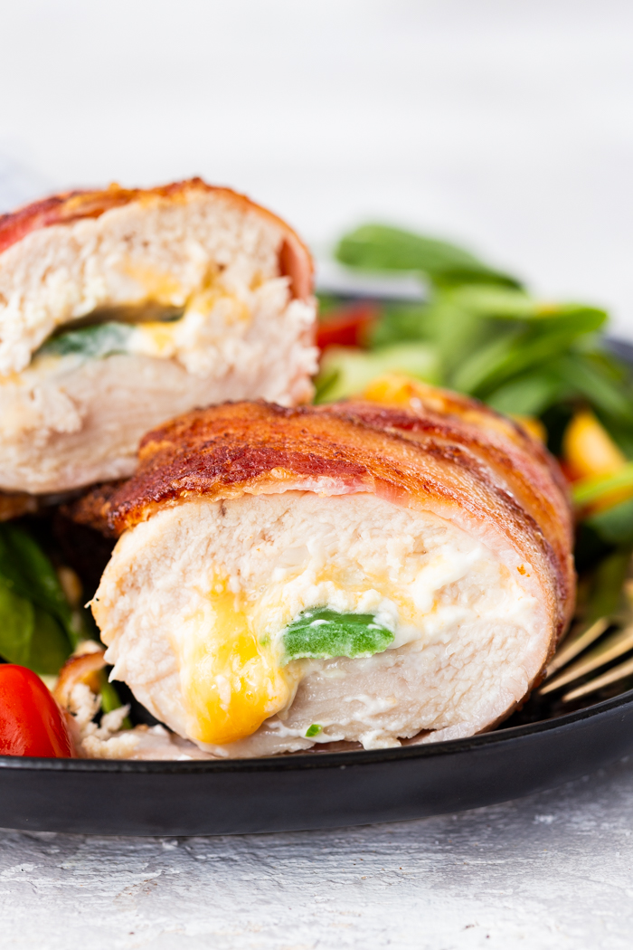 Air fryer jalapeno pepper stuffed chicken breast