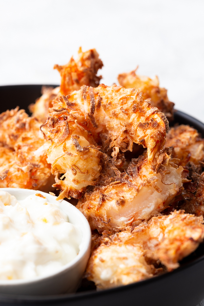 Delicious and easy air fryer coconut shrimp