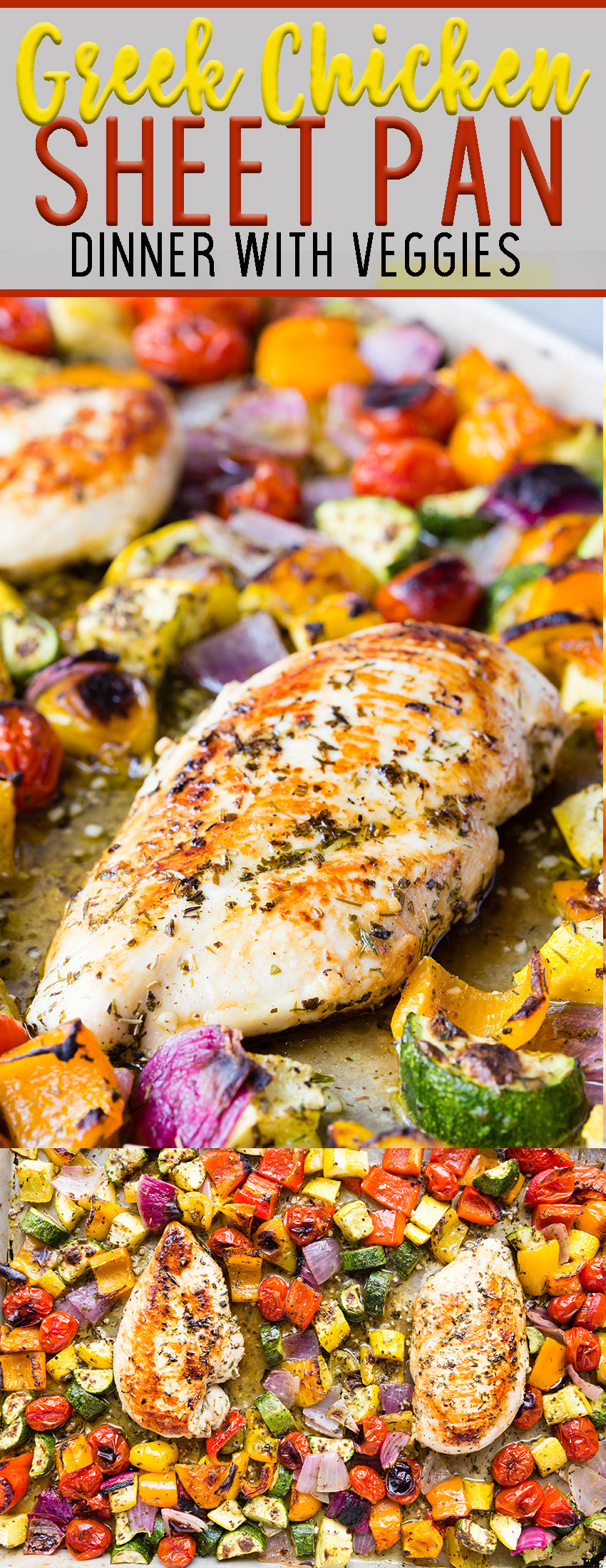 One pan, low mess, absolutely delicious Greek Sheet Pan Chicken