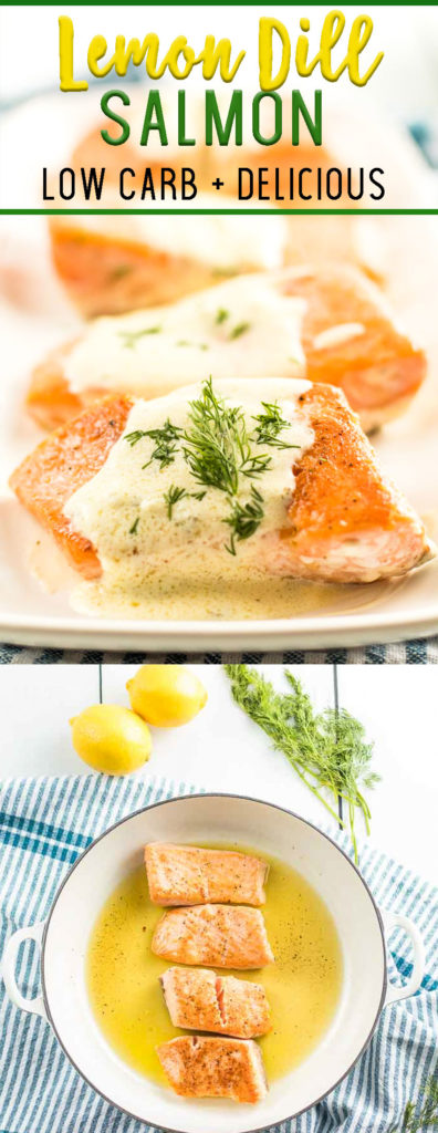 Salmon with Creamy Lemon Dill Sauce (Keto) - Easy Peasy Meals