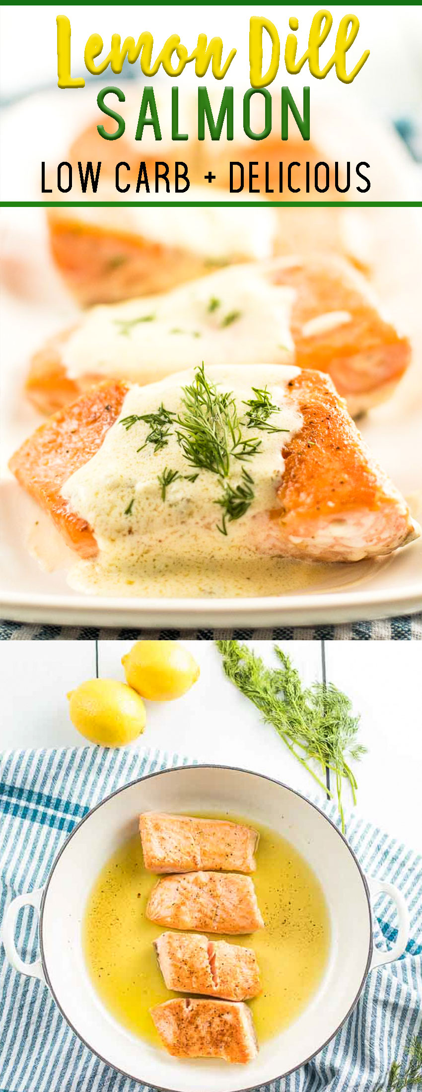 Lemon Dill Salmon, low carb salmon recipe that is so delicious