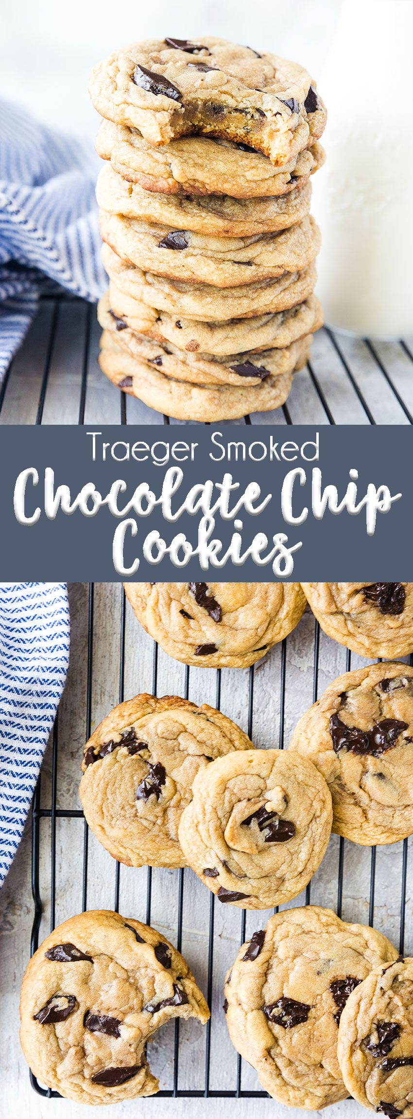 Traeger Smoked Chocolate Chip Cookies- soft and chewy cookies with a slight smokiness. 