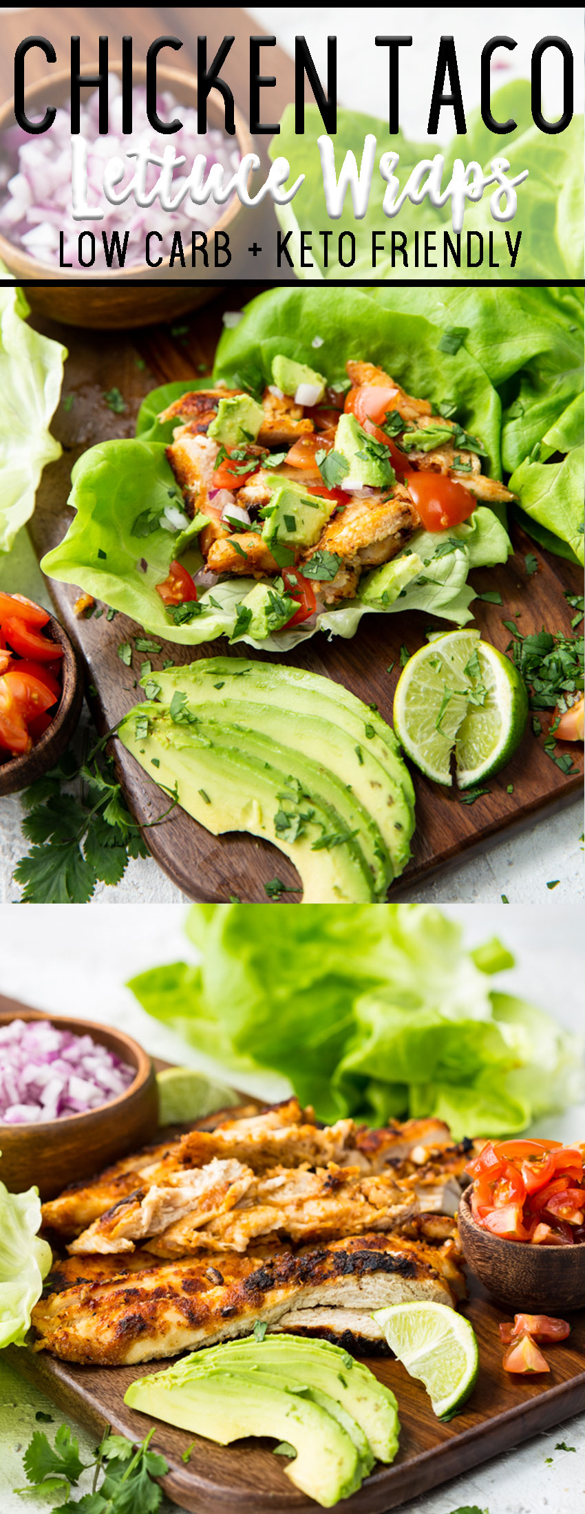 Chicken taco lettuce wraps