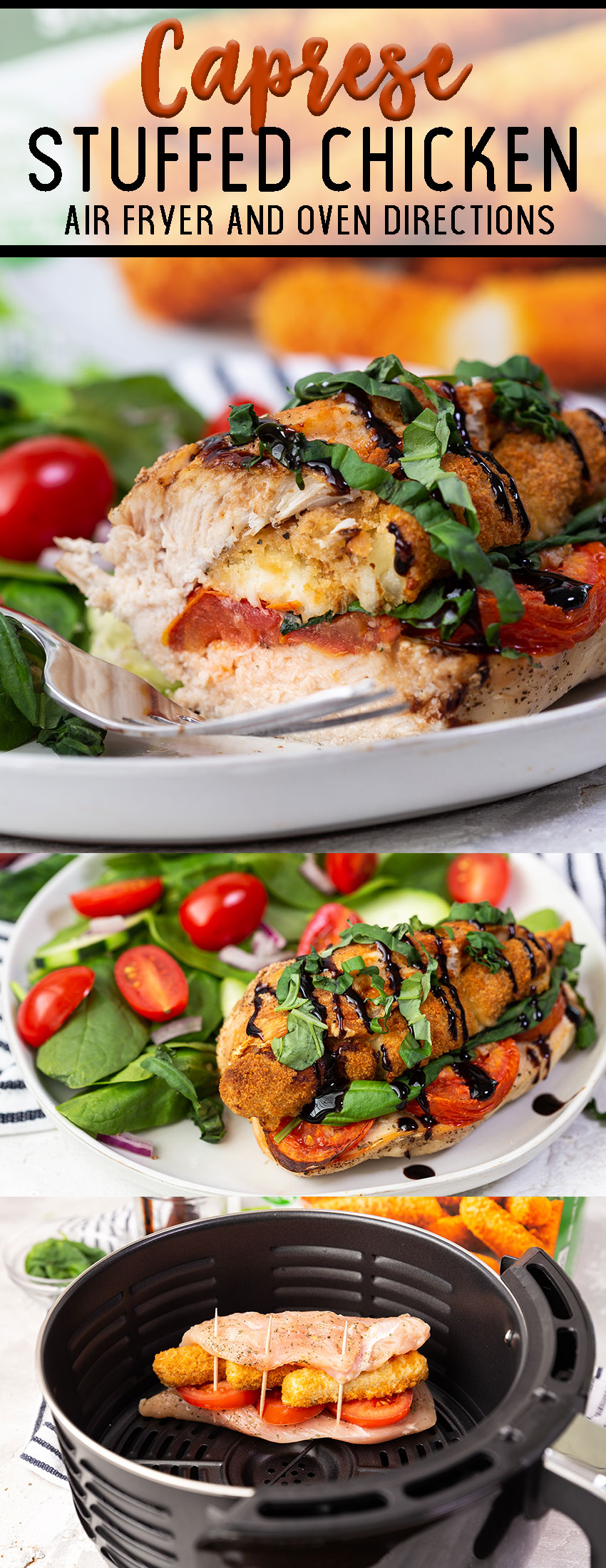 Caprese stuffed chicken breasts