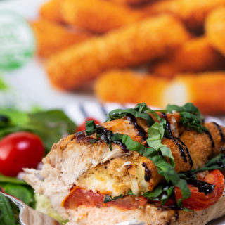 Caprese air fryer stuffed chicken breasts