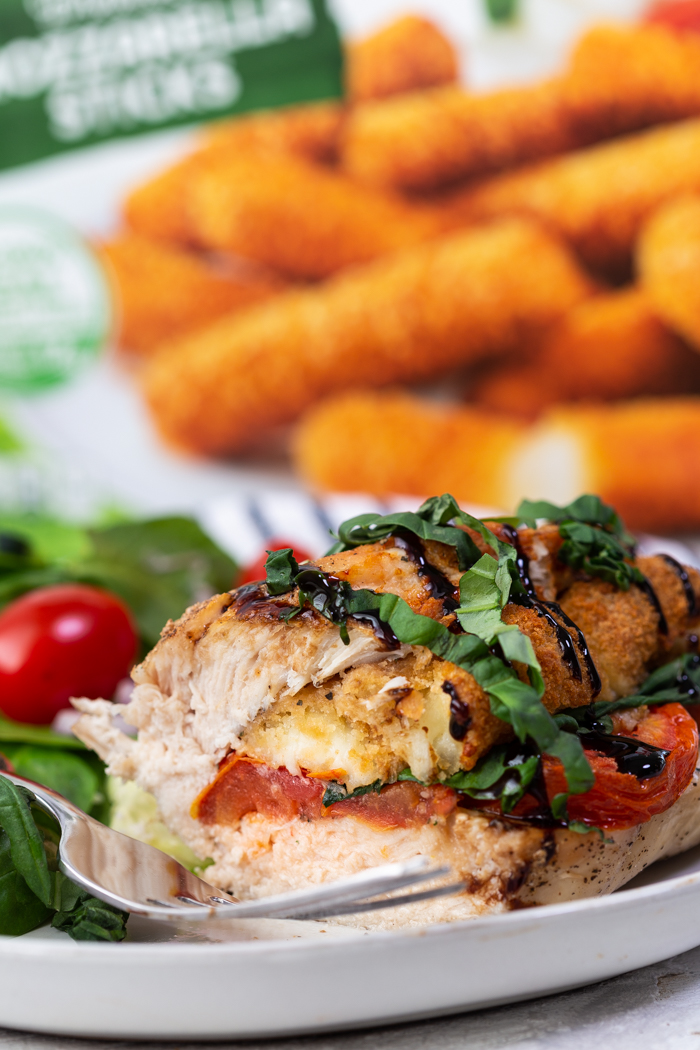 Caprese air fryer stuffed chicken breasts