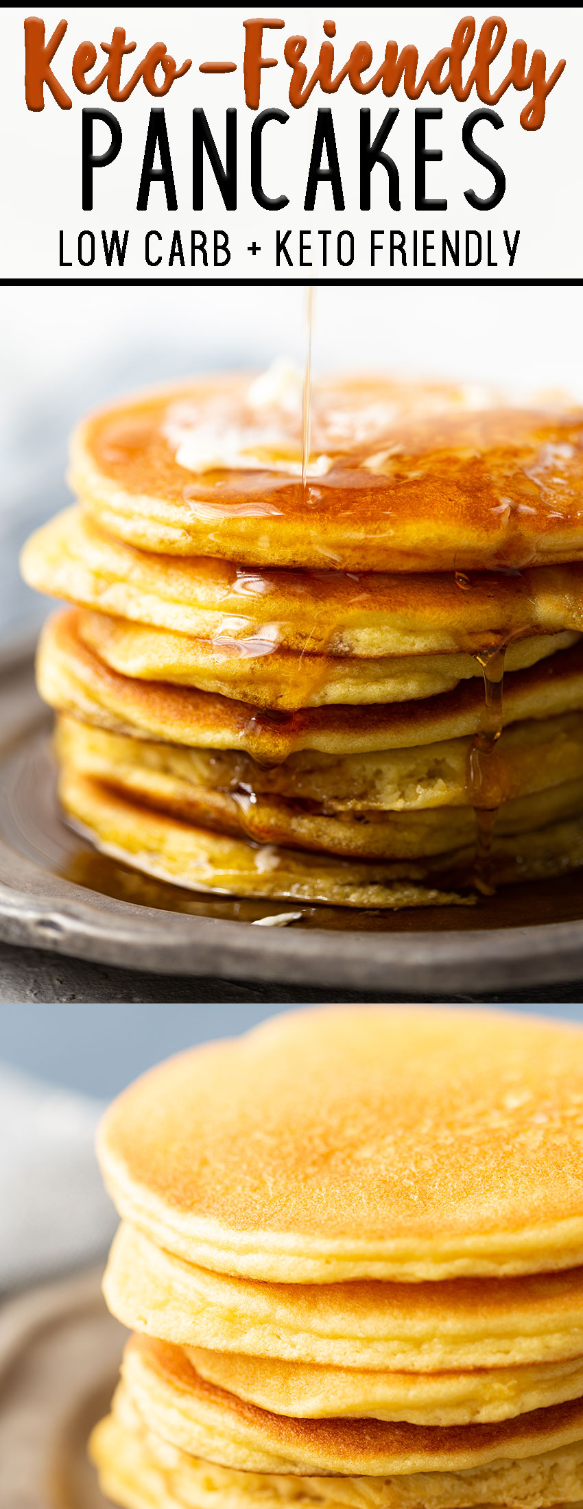 Keto Pancakes for a low carb diet- These amazing pancakes make eating low carb at breakfast so easy.