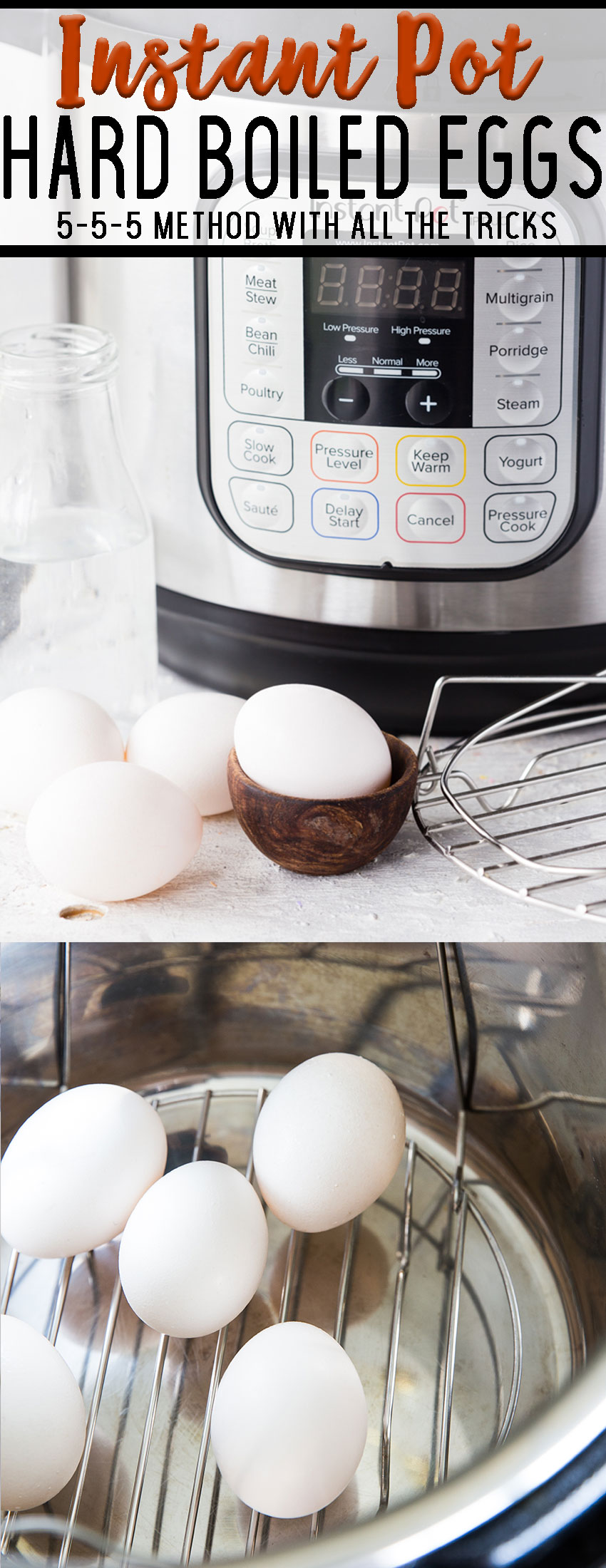 Instant Pot hard boiled eggs, 5-5-5 method and tricks for peeling hard boiled eggs