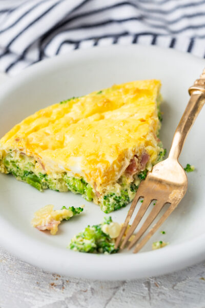 Low Carb Ham and Cheese Crustless Quiche