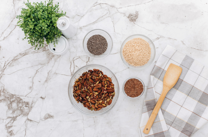 four spice bowls for keto granola