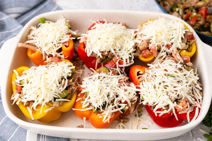 Pork stuffed peppers