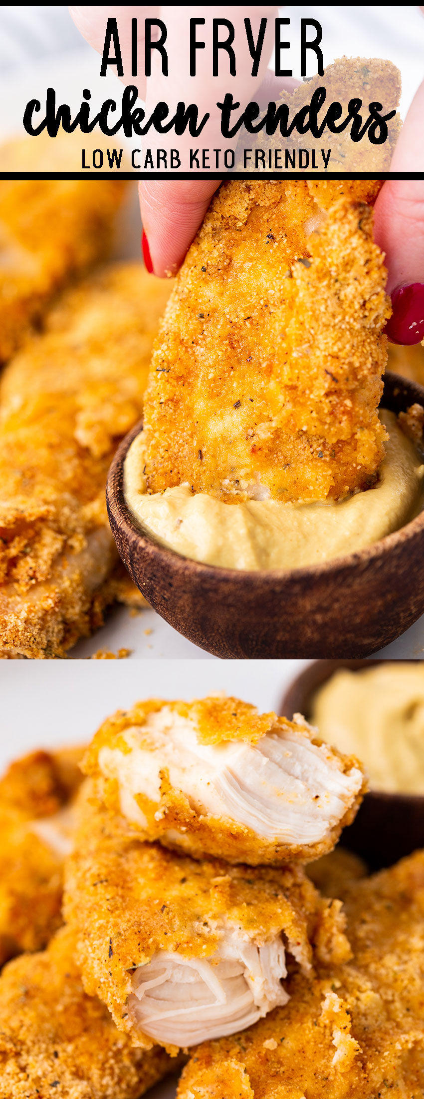 Air fryer chicken tenders are low carb and totally delicious