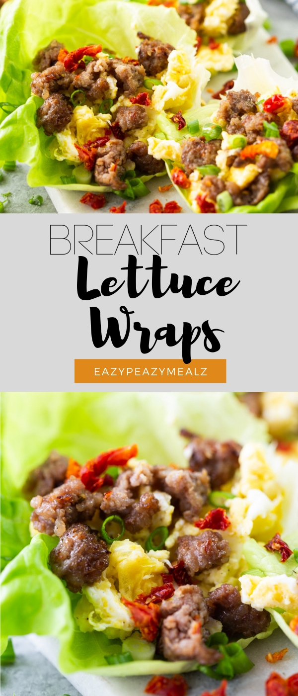 Breakfast lettuce wraps