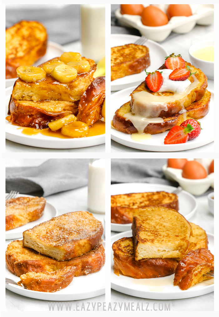 Four versions of a classic french toast