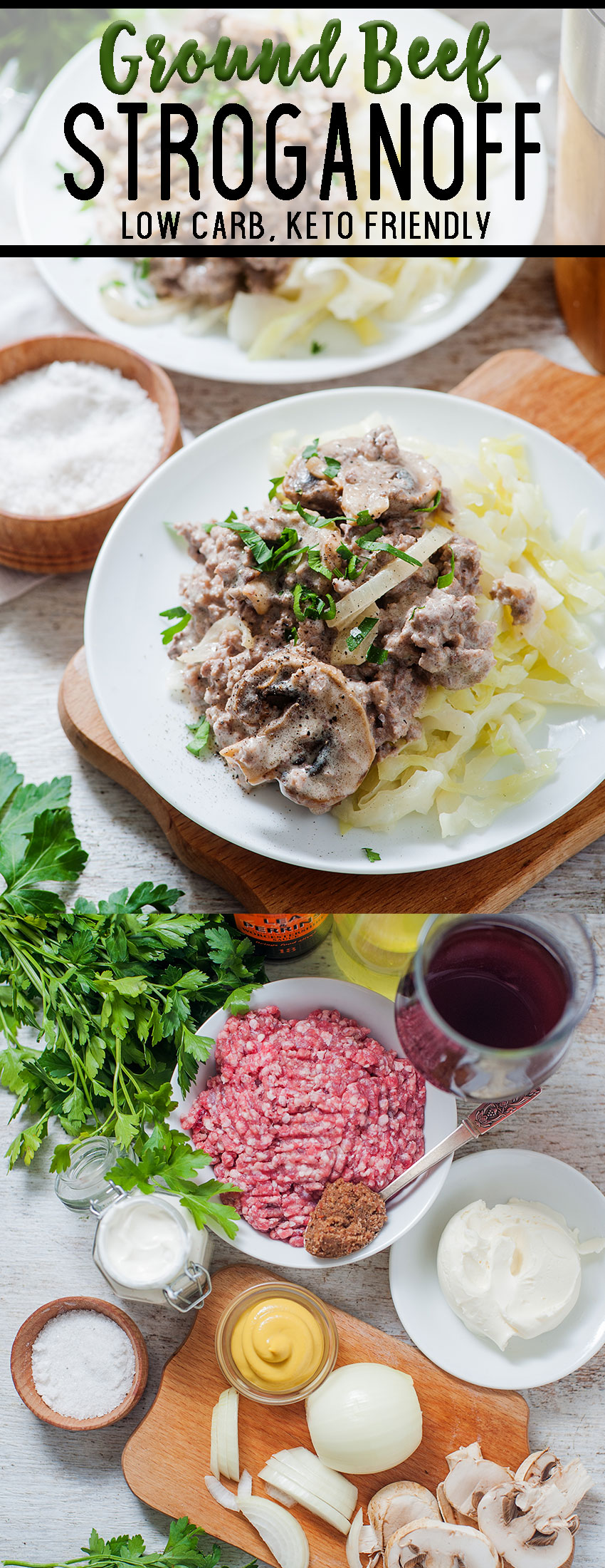 Low carb beef stroganoff is a keto friendly dish. 