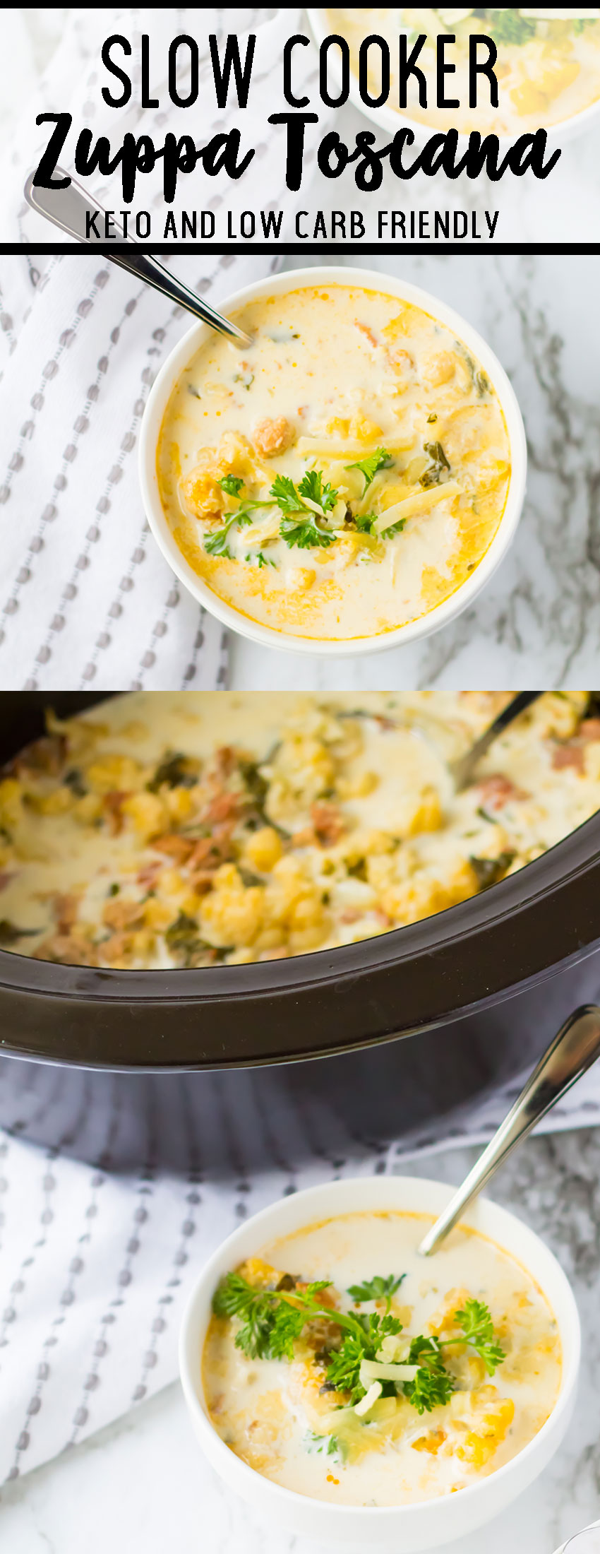 Slow Cooker Zuppa Toscana is a low carb soup