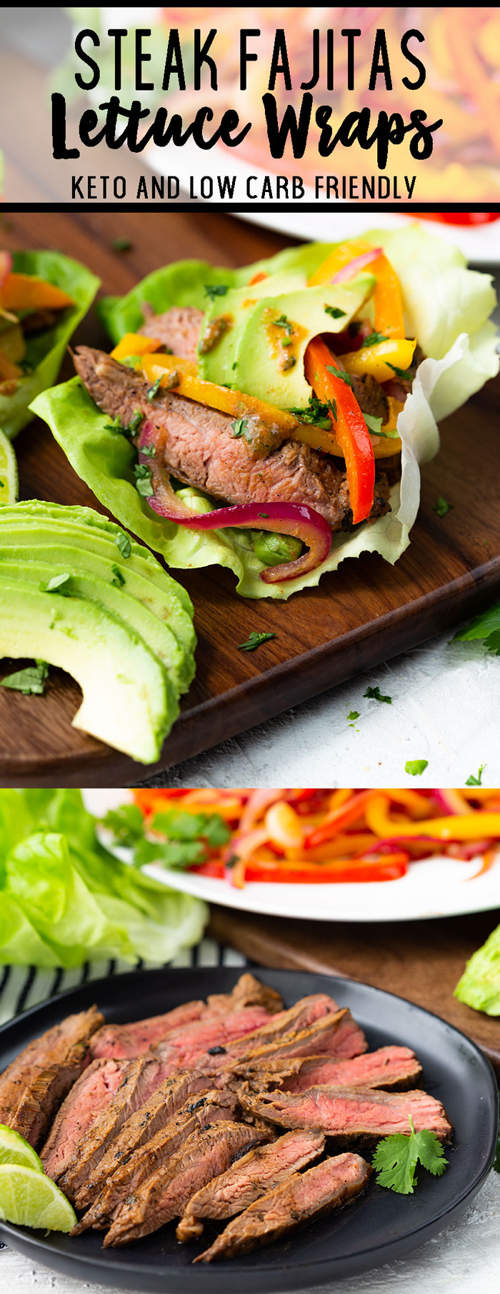 Steak Fajitas lettuce wraps