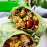 Freezer friendly breakfast burritos, a great high protein breakfast that can be made ahead
