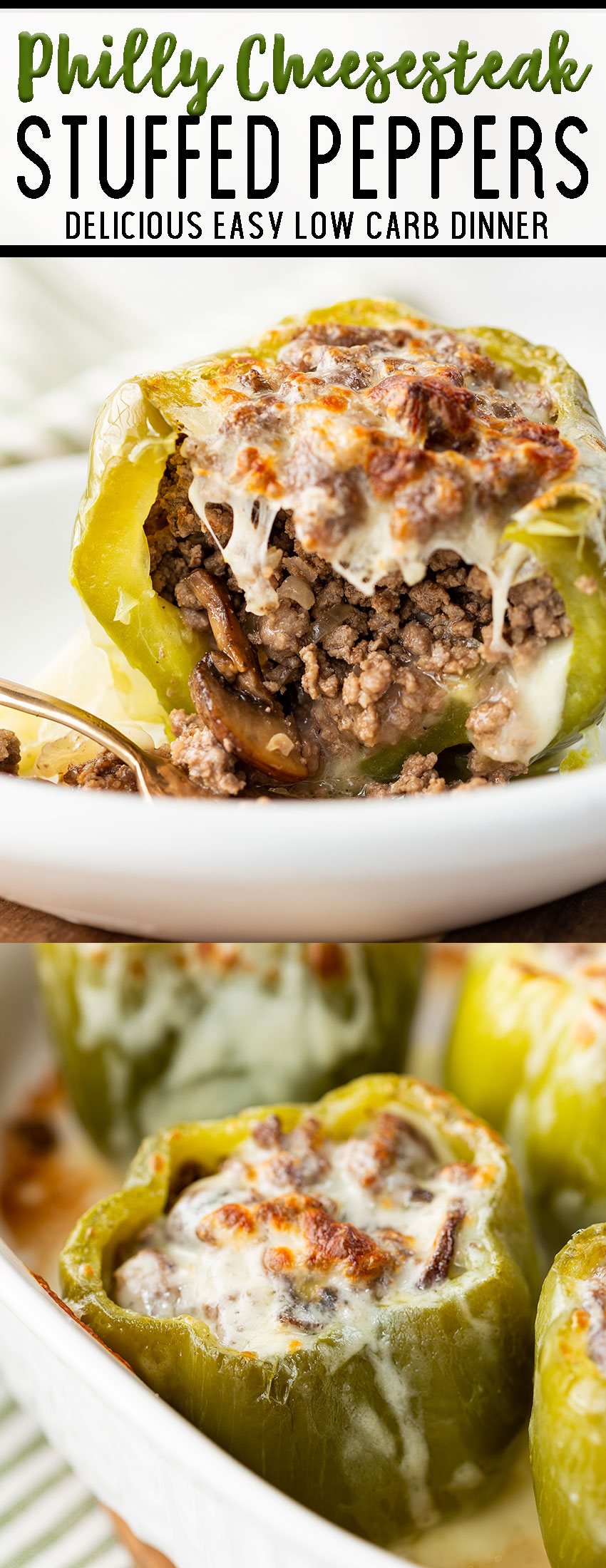 Philly cheesesteak stuffed peppers