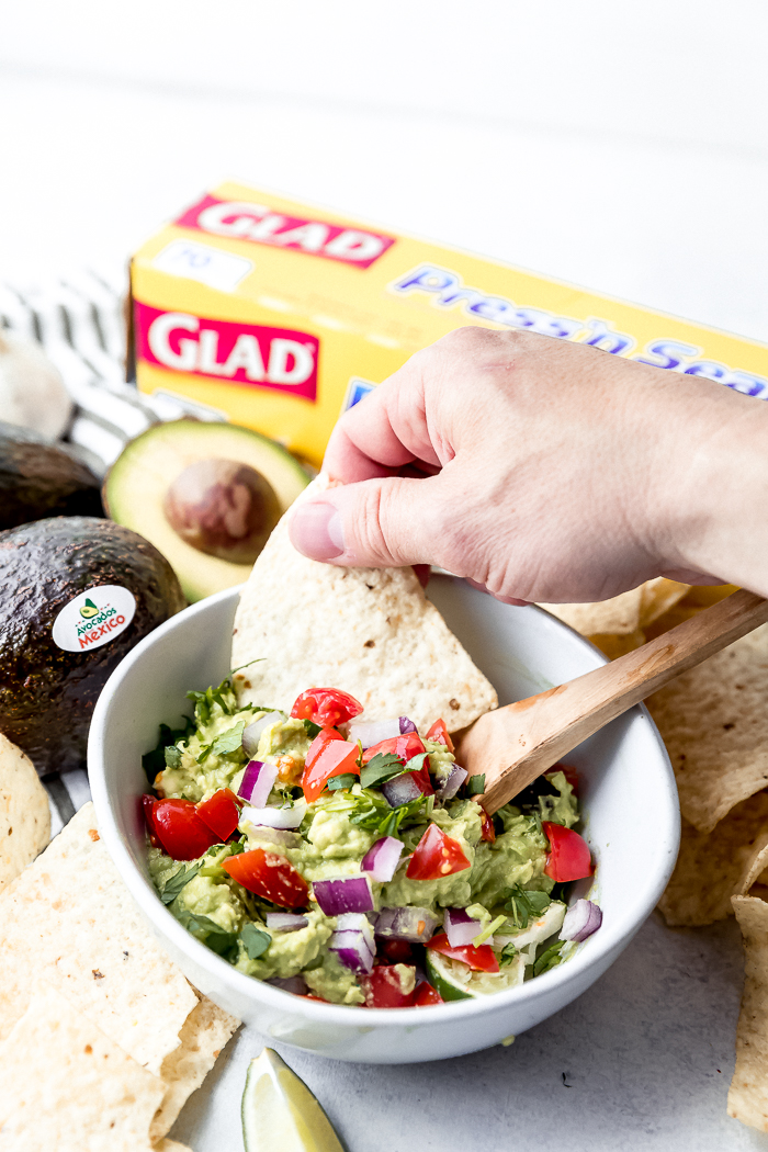 A bowl of classic guacamole