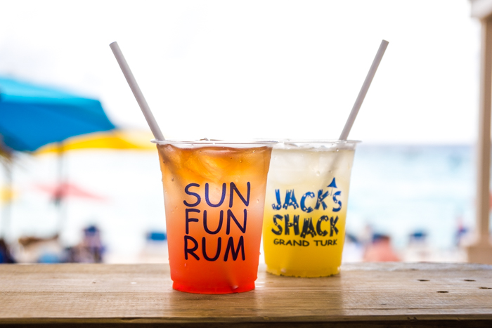 Drinks from Jack's Shack in Grand Turks