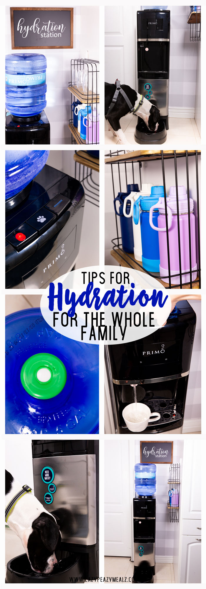 What factors are keeping your family from hydrating properly? Bulk water drinkers drink 25% more water, so here are some tips for better hydration for the whole family, even the fur babies, with Primo Water. #ad #PrimoWater