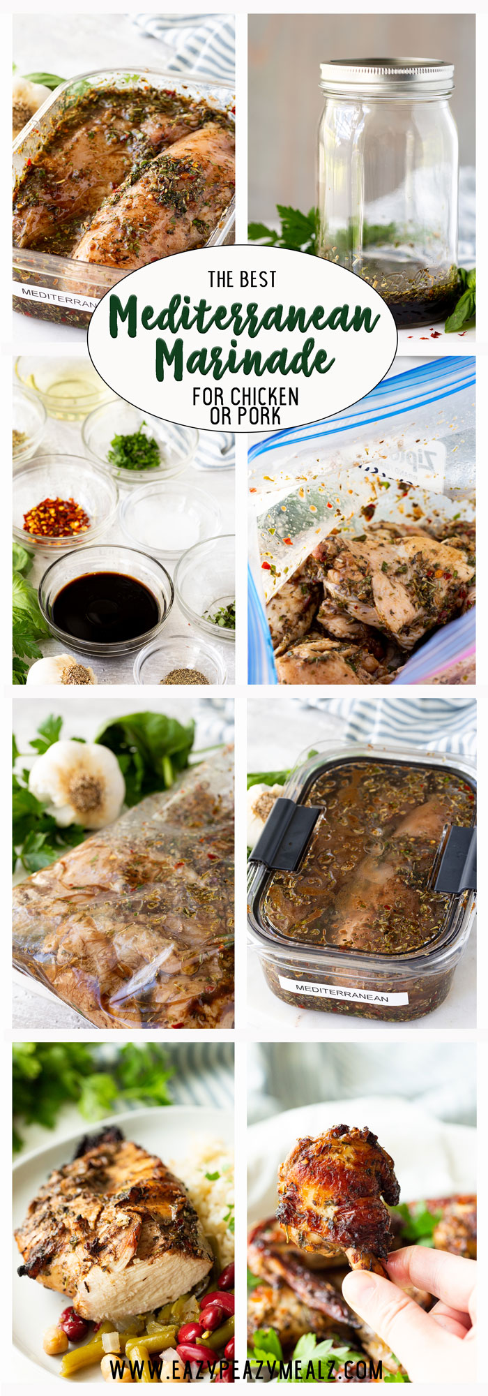 Mediterranean marinade for chicken or pork. 