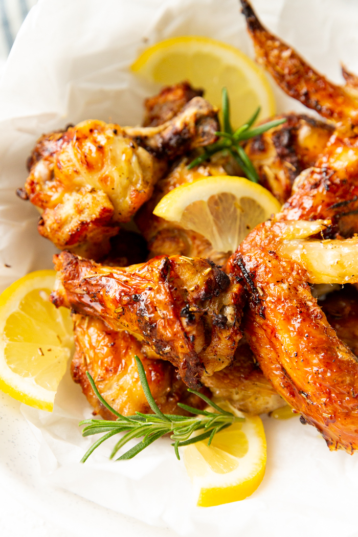 Lemon rosemary chicken wings