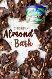 2 Ingredient Sweet and Spicy Chocolate Almond Bark