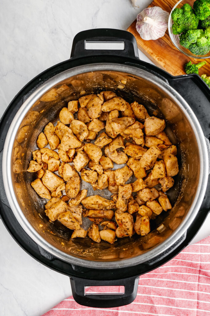 Saute chicken in the instant pot