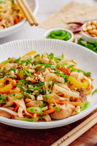 A plate of Instant Pot Pad Thai