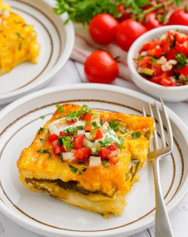 Baked chiles rellenos