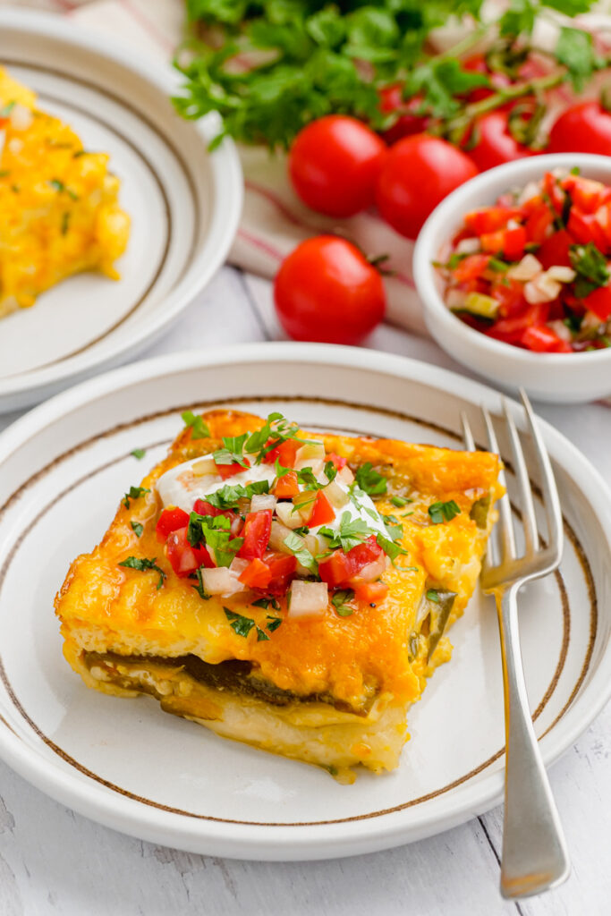 Baked chiles rellenos