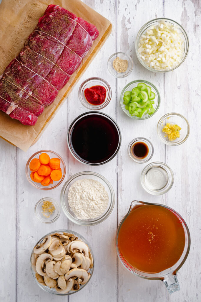 ingredients to classic roast beef