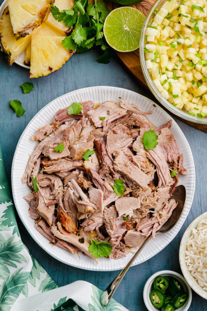 Kalua pork with pineapple salsa