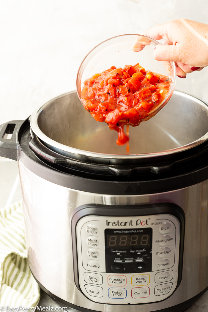 Adding fire roasted tomatoes to the instant pot