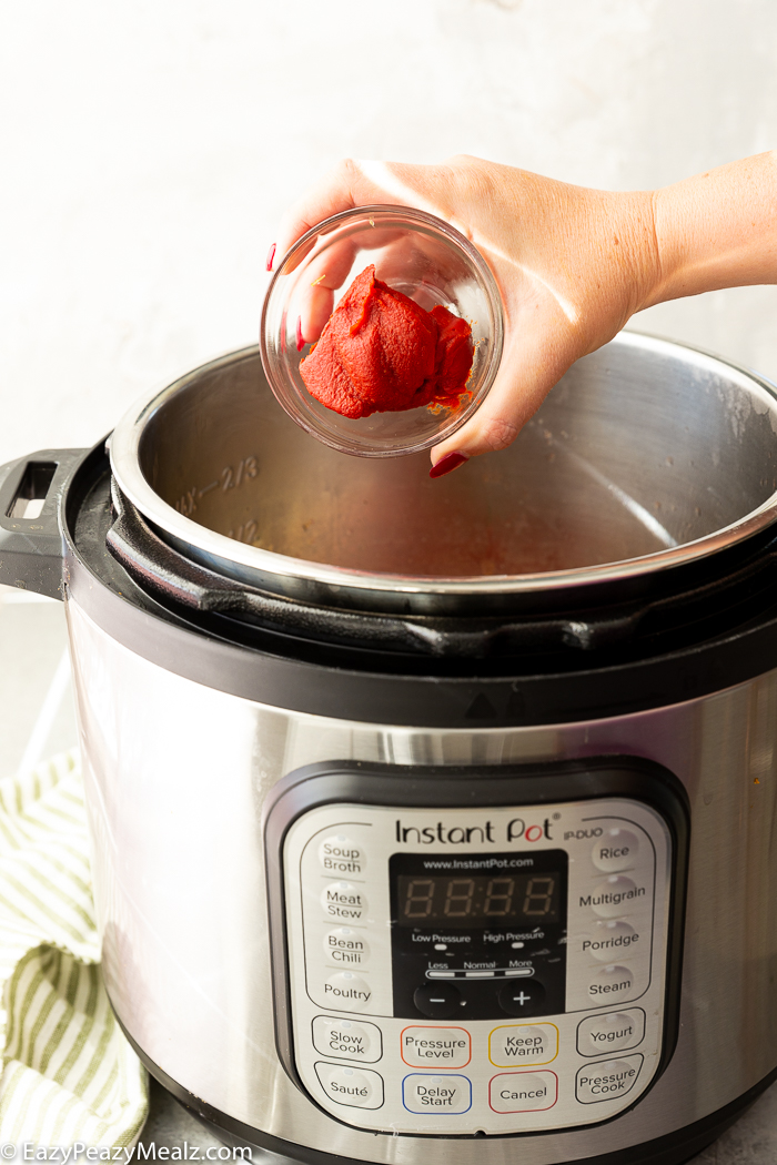 Adding tomato paste to instant pot